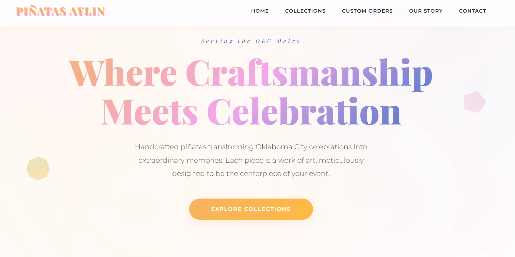 Pinatas Aylin website makeover