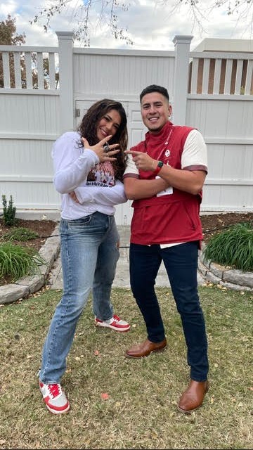 Marcos Reza with his girlfriend