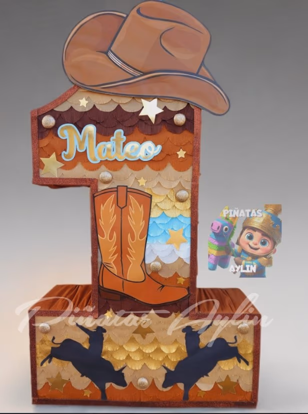 Custom cowboy piñata
